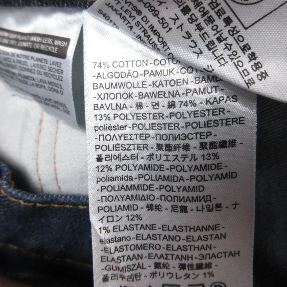 Levis Jeans Mens 33x34 Blue Western Fit Strong Rigid Raw Denim Workwear Pants